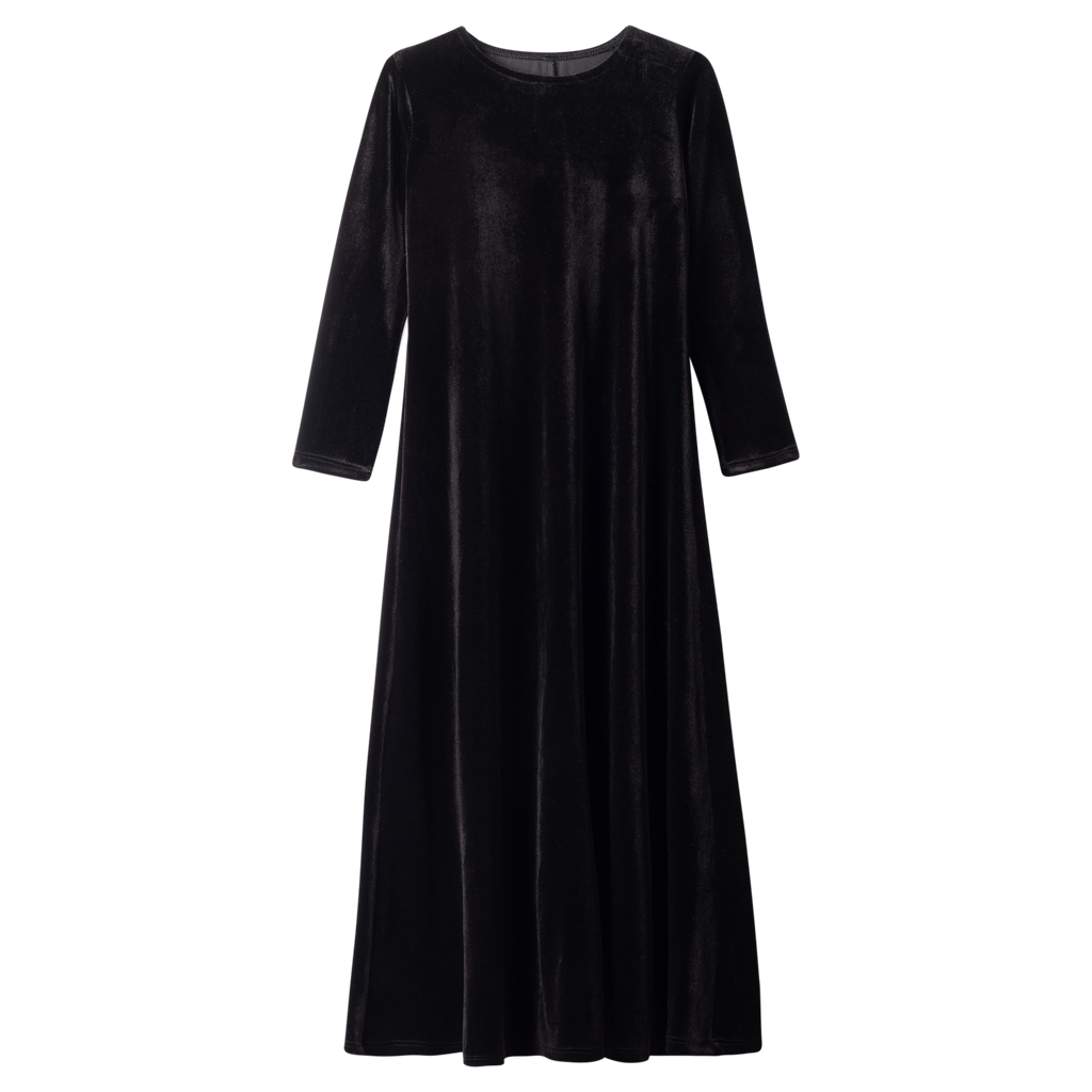 KIDS VELVET MAXI DRESS LONG SLEEVE – The Shell Station