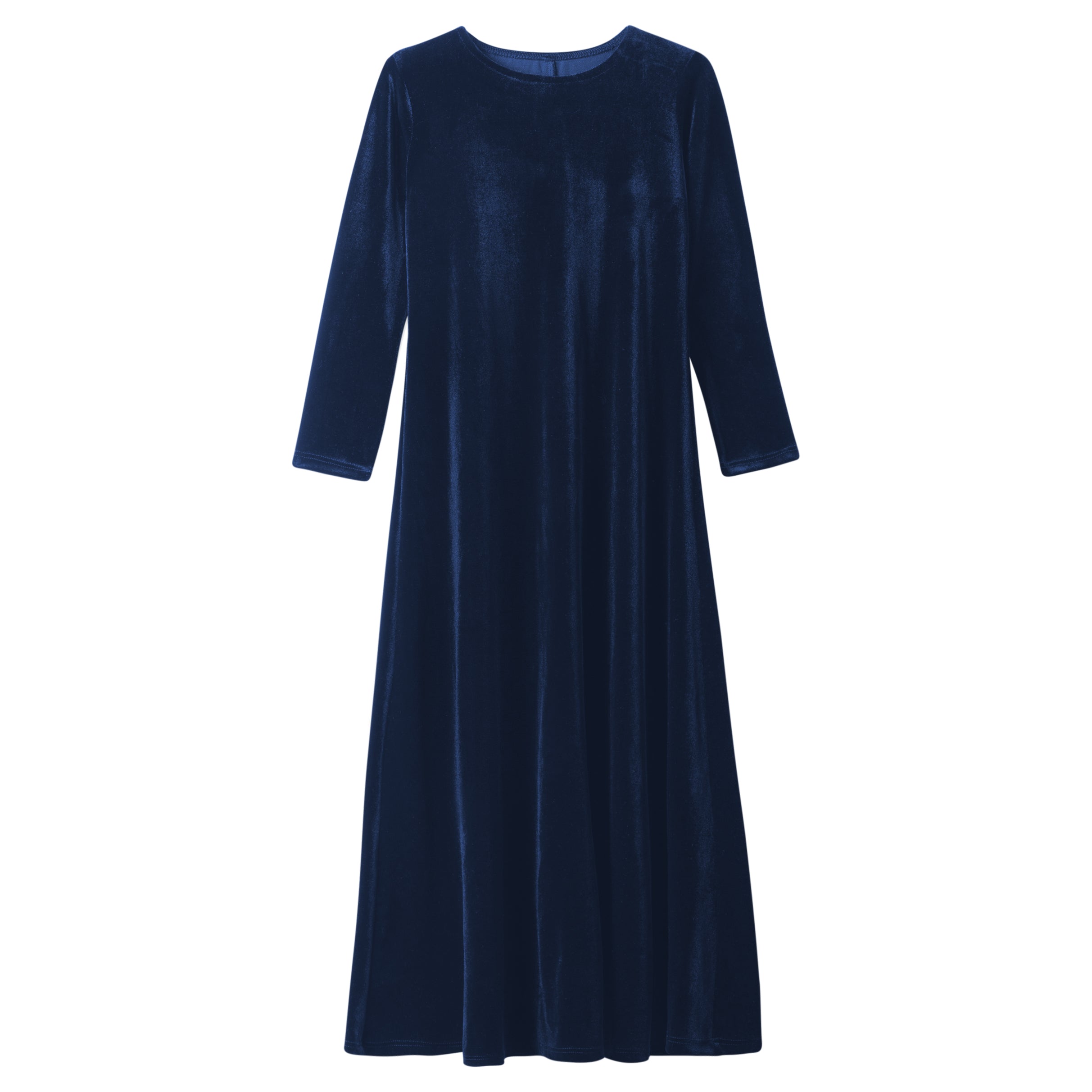 Kids Velvet Maxi Halo Dress