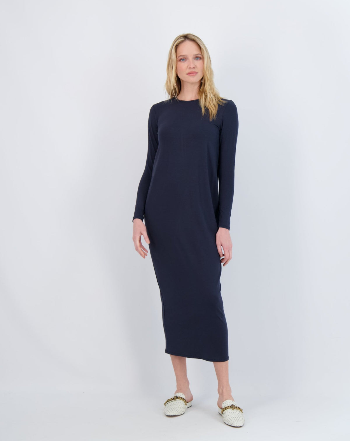 long sleeve shell dress Musera Resort Crochet Knit Plunge Neckline Shell Detail Long Sleeve Maxi Dress Beach Swim Cover Up Vacation Spring Summer Elegant Holiday Long Dress