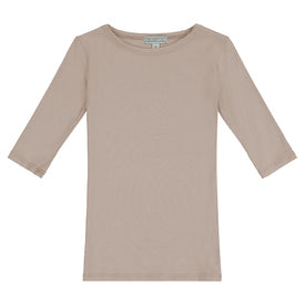 Kids Ribbed 3/4 Sleeve Shell