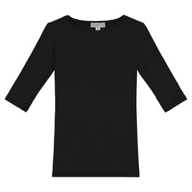 Kids Ribbed 3/4 Sleeve Shell