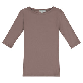 Kids Ribbed 3/4 Sleeve Shell