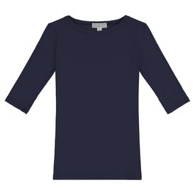 Kids Ribbed 3/4 Sleeve Shell