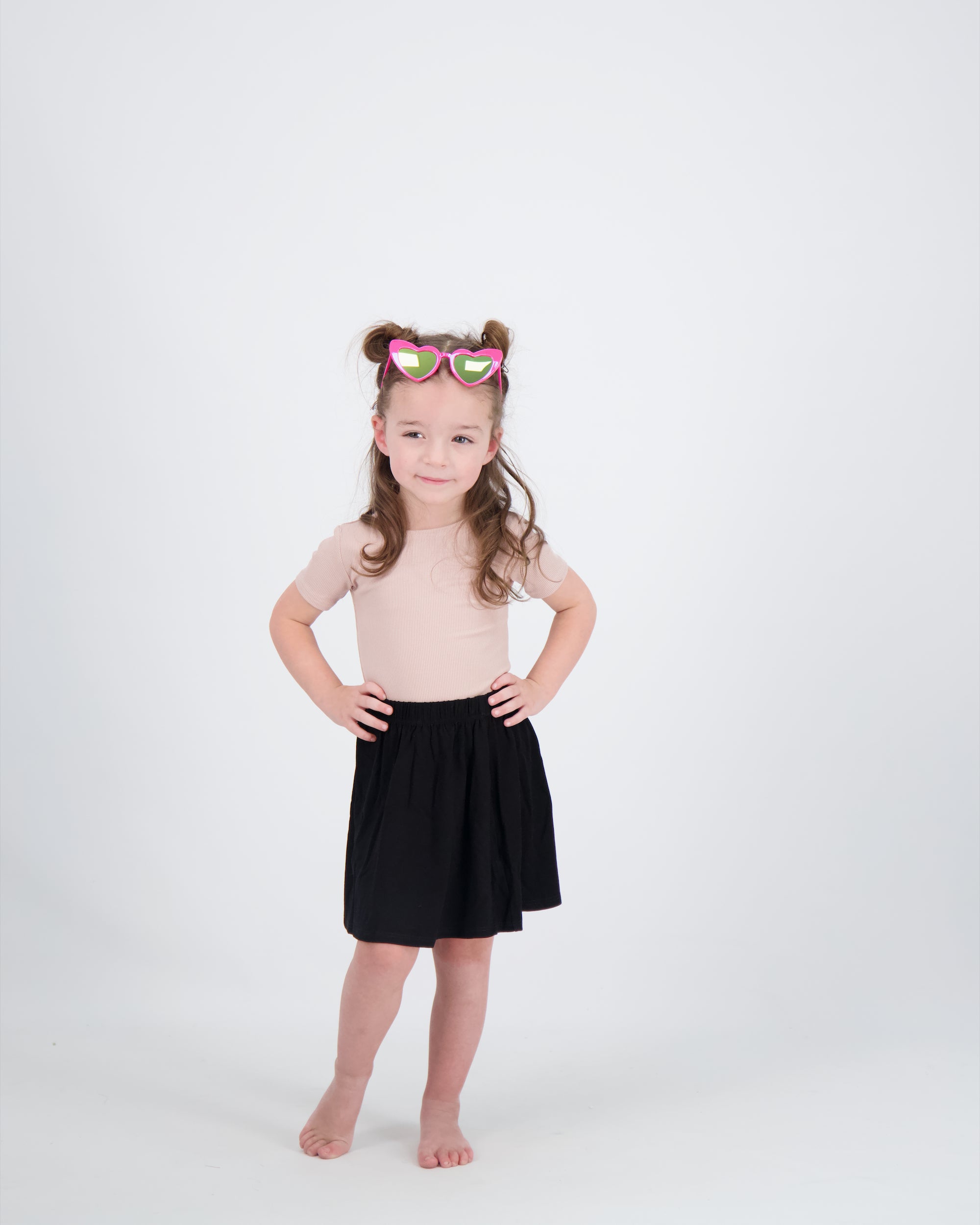 Kids Ribbed Short Sleeve Shell