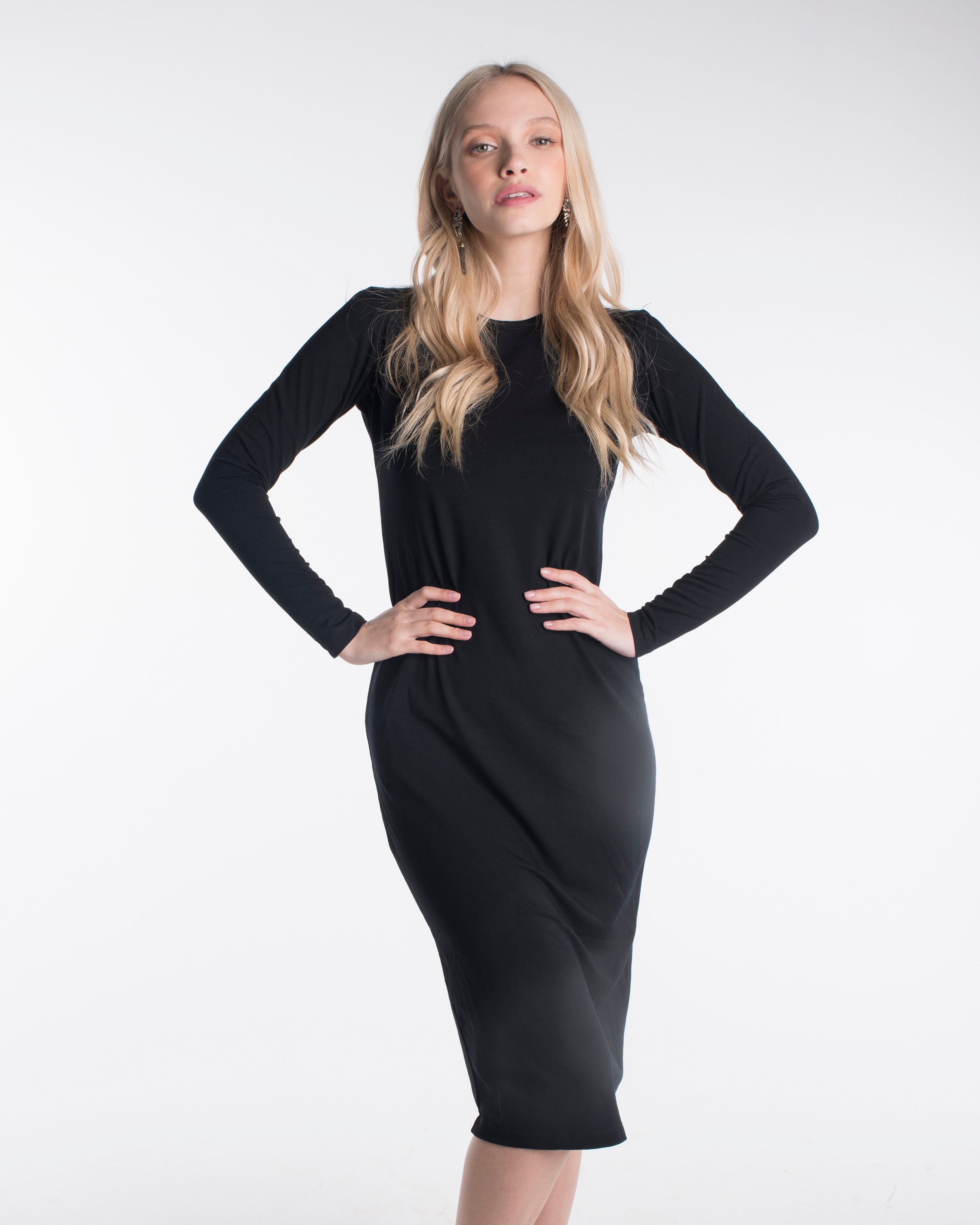 Long Sleeve Sillhouete Dress