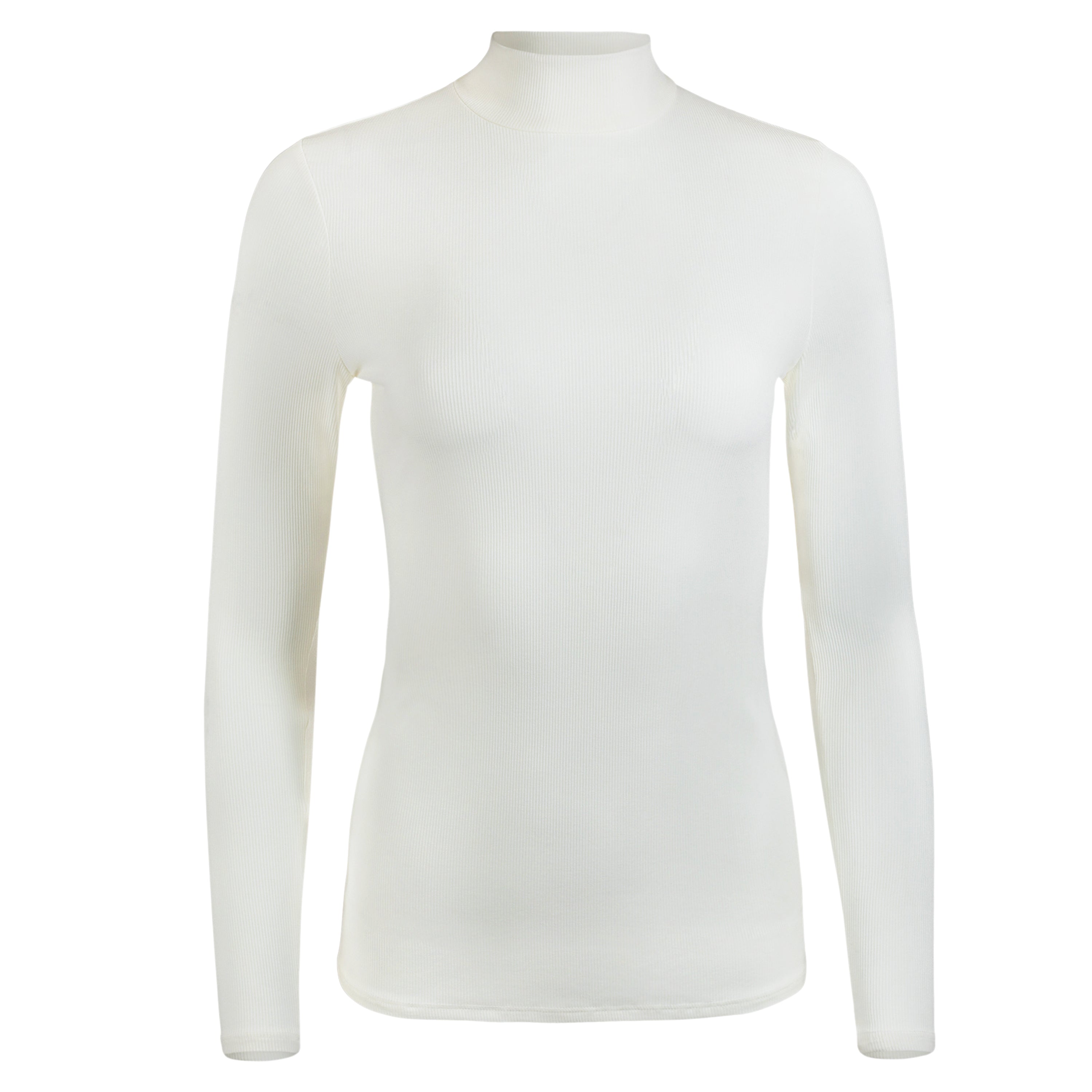 Ribbed Long Sleeve Mockneck Shell