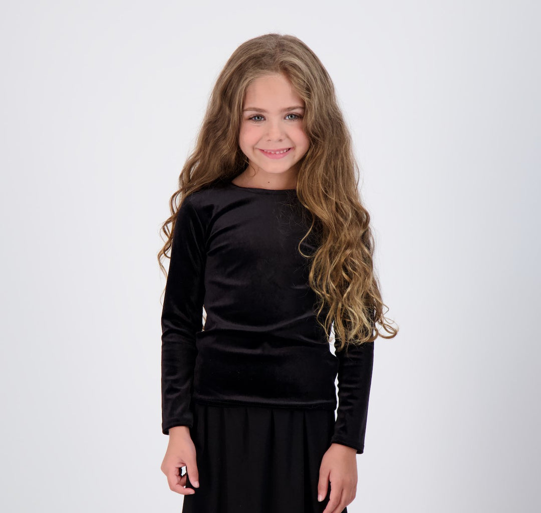 Kids Velvet Long Sleeve Shell – The Shell Station