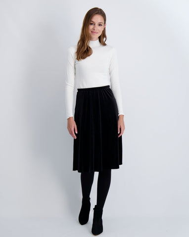 WOMENS A-LINE VELVET SKIRT – The Shell Station