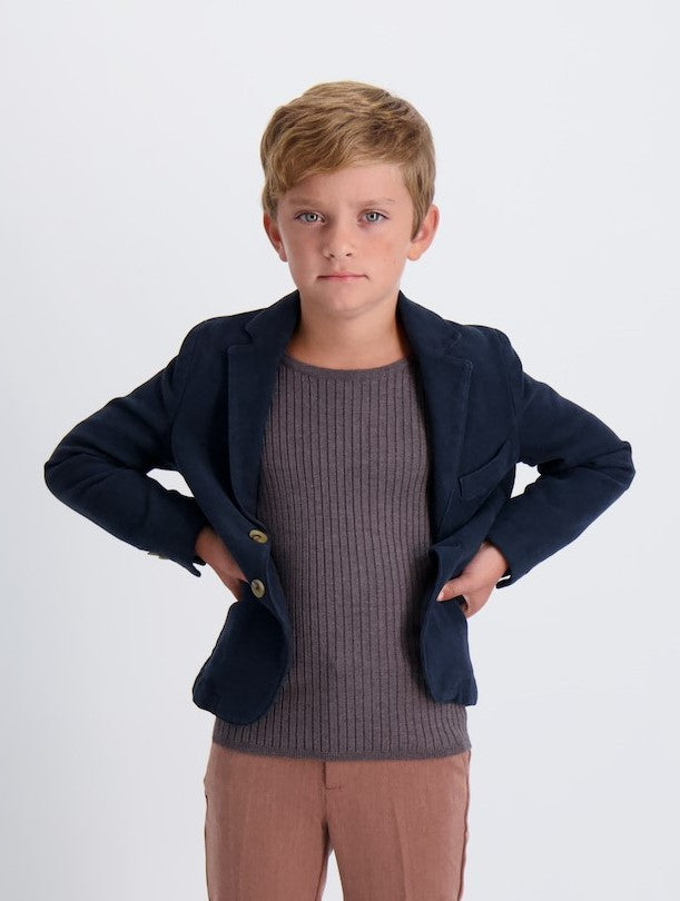 Kids Knit Ribbed Sweater