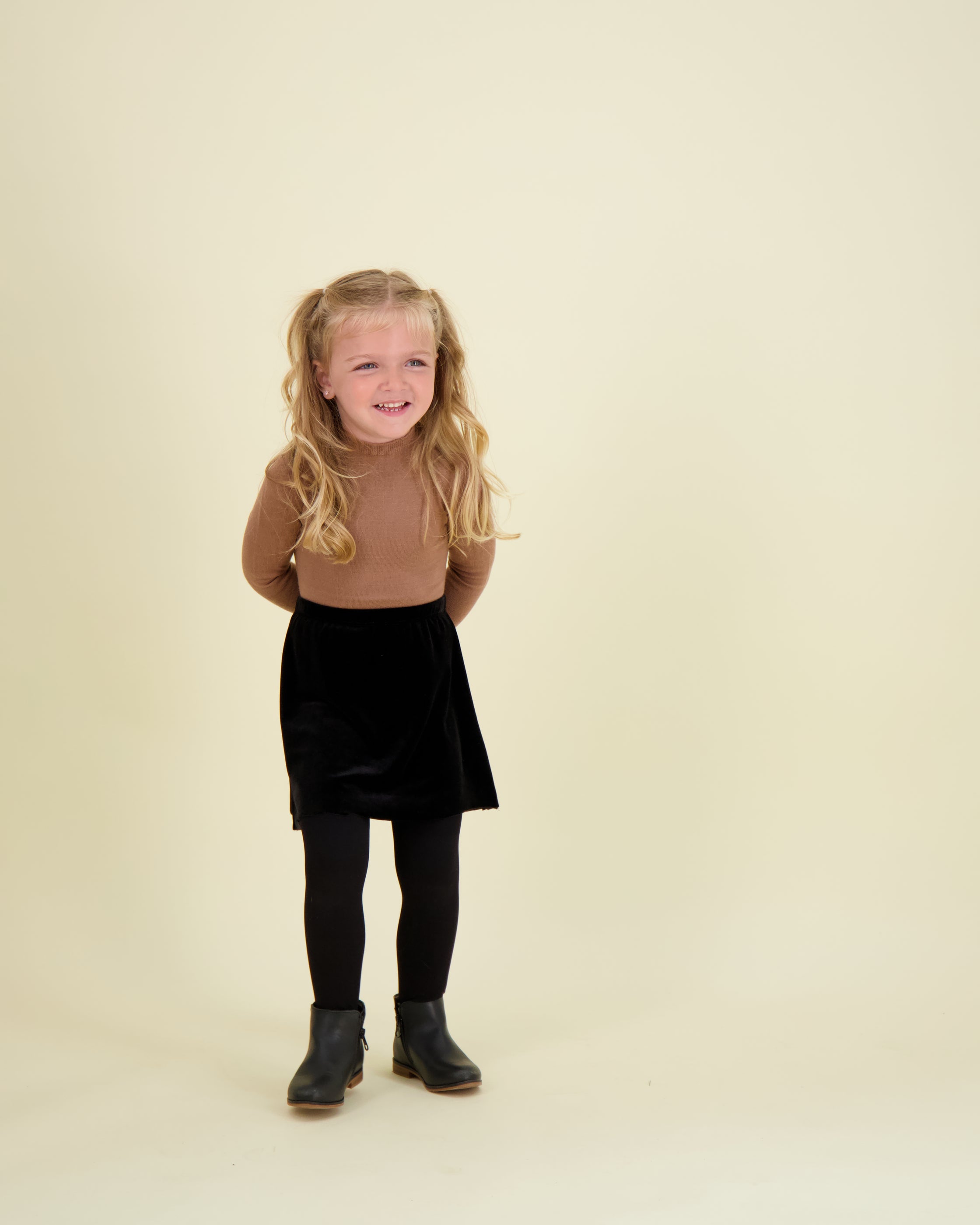Kids Velvet A-Line Skirt
