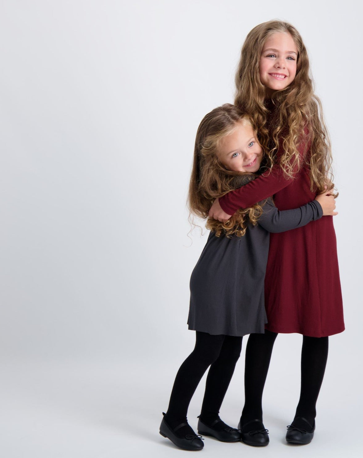 Kids Ribbed Long Sleeve Mockneck Halo Dress