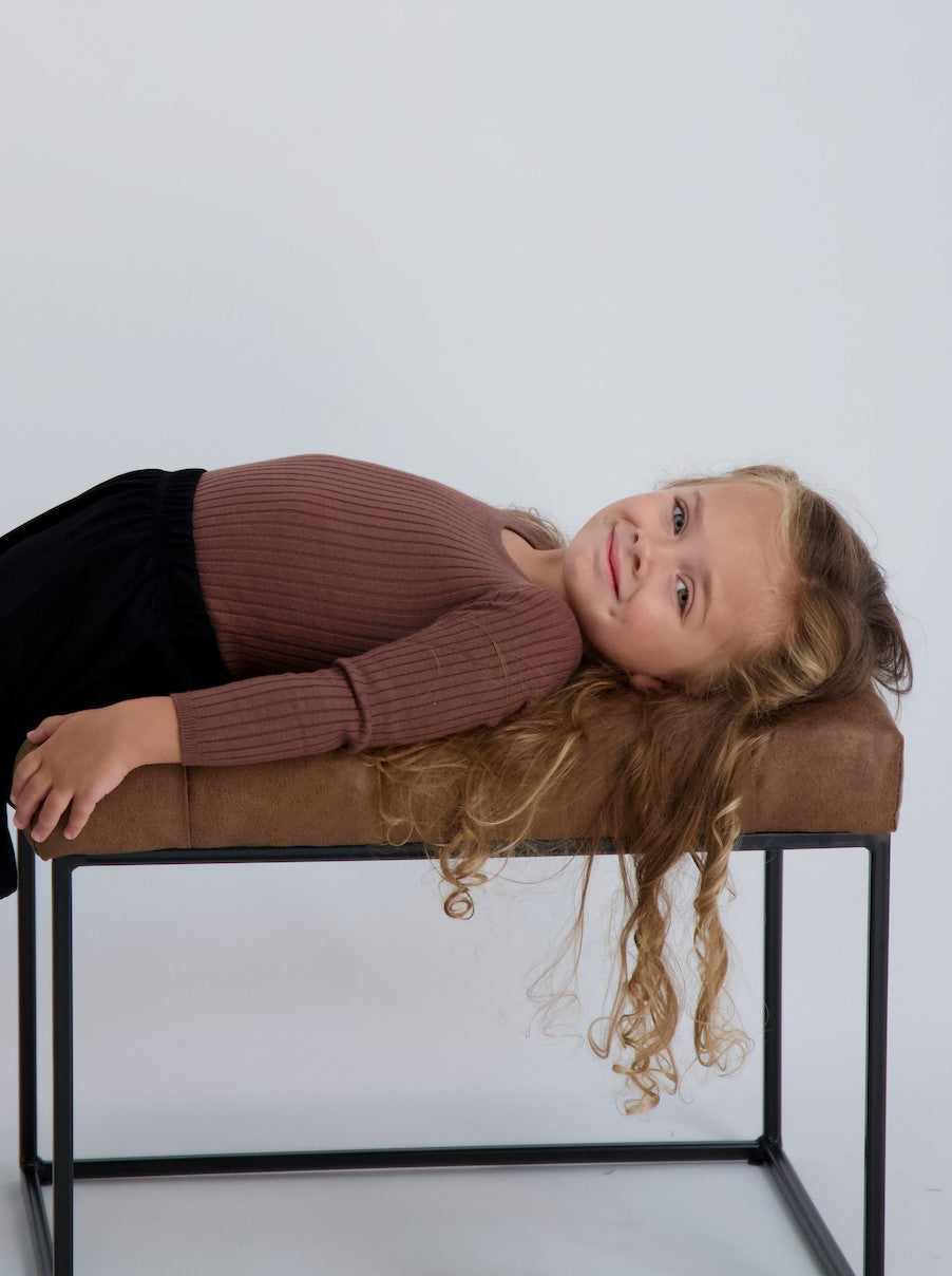 Kids Knit Ribbed Sweater