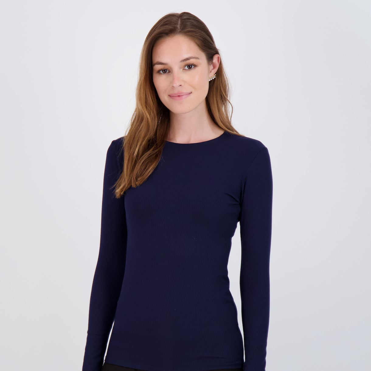 Ribbed Long Sleeve Shell