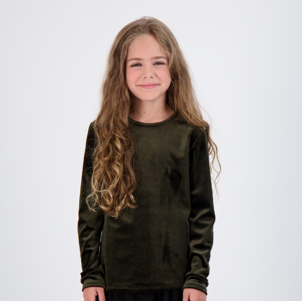 Kids Velvet Long Sleeve Shell