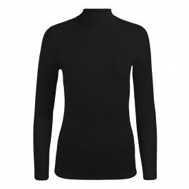 Ribbed Long Sleeve Mockneck Shell