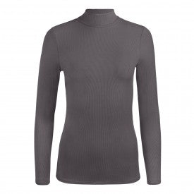 Ribbed Long Sleeve Mockneck Shell
