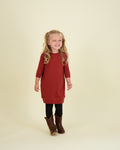 Kids Cotton Pullover Dress 3Q Sleeve