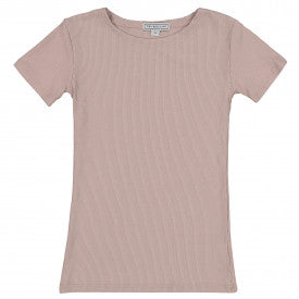 Kids Ribbed Short Sleeve Shell