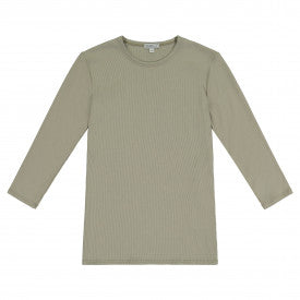 Ribbed 3/4 Sleeve Shell