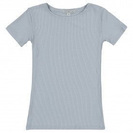 Kids Ribbed Short Sleeve Shell