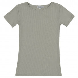 Kids Ribbed Short Sleeve Shell